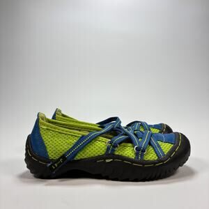J-41 Adventure On Water Sandals Blue Green Outdoor Hiking Shoes Youth Size 10.5M